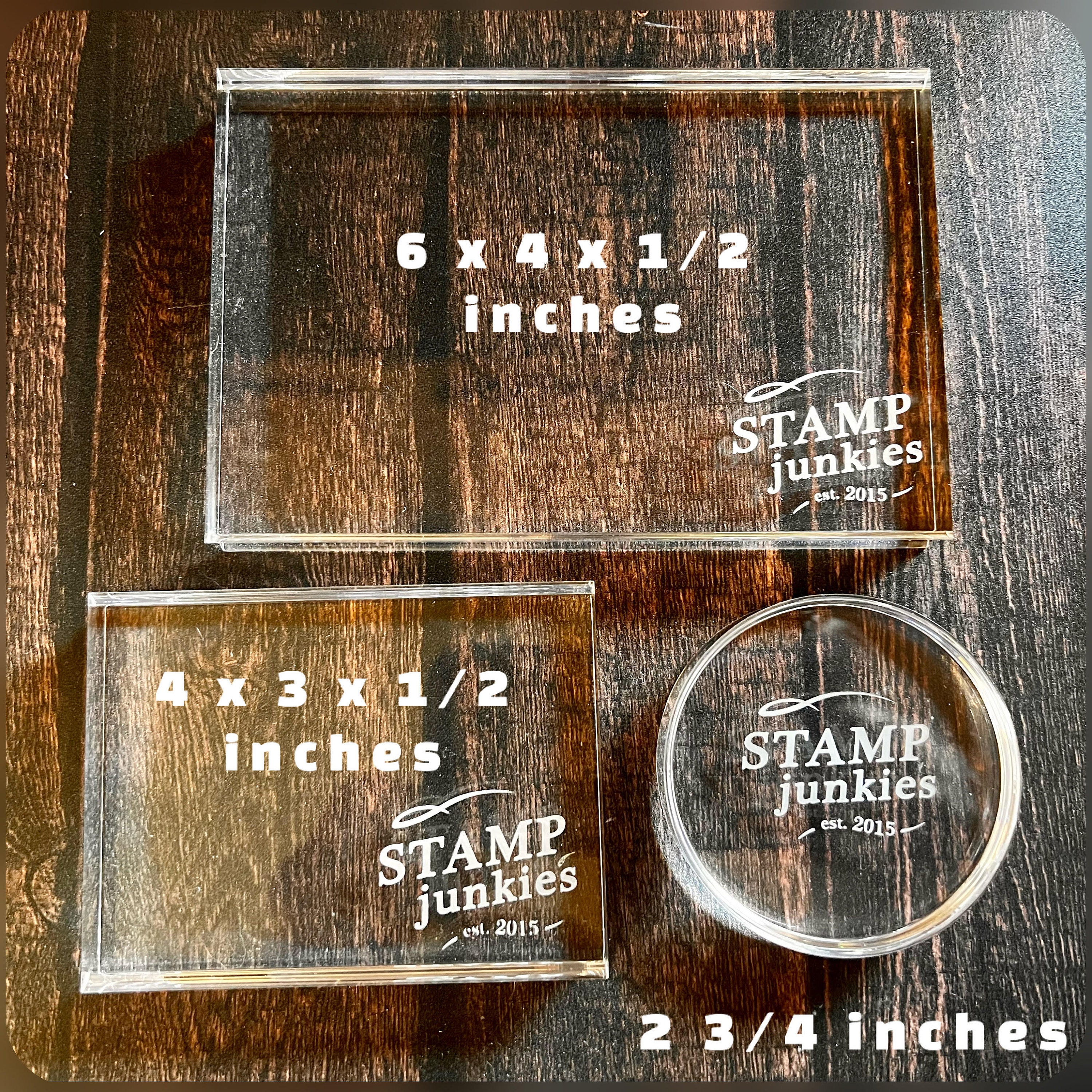  WeiMeet 6 Pieces Stamp Blocks Acrylic Clear Stamping