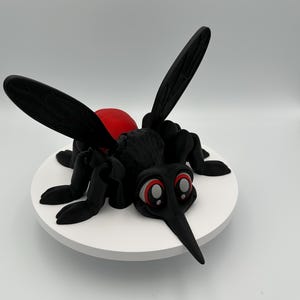 Giant Articulated Mosquito 3D Print – Moveable Body, Tail, Legs, Head