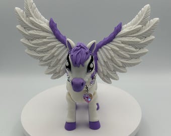 Pegasus: Mythical Winged Horse Figurine Articulated Flexi Animal -3D Printed - Flexi Articulating