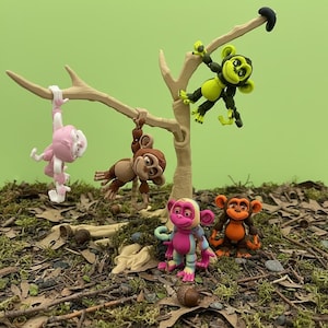 Monkey - Articulated 3d Printed -Mini - Bitty Beasts