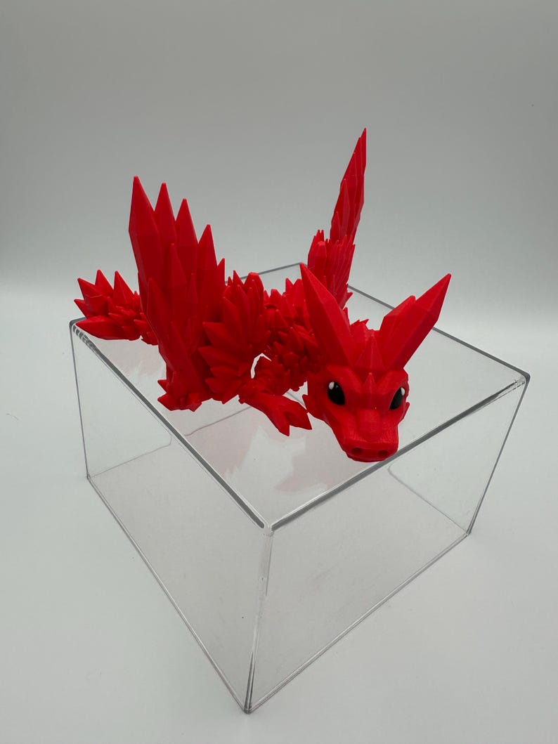 Dragons - Unique, 3d Printed - Crystal Dragon - Articulated Flexi - Etsy