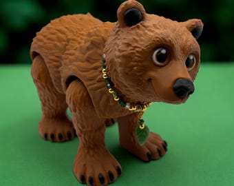 Grizzly Bear Articulating 3d Print- Articulated Flexi Animal