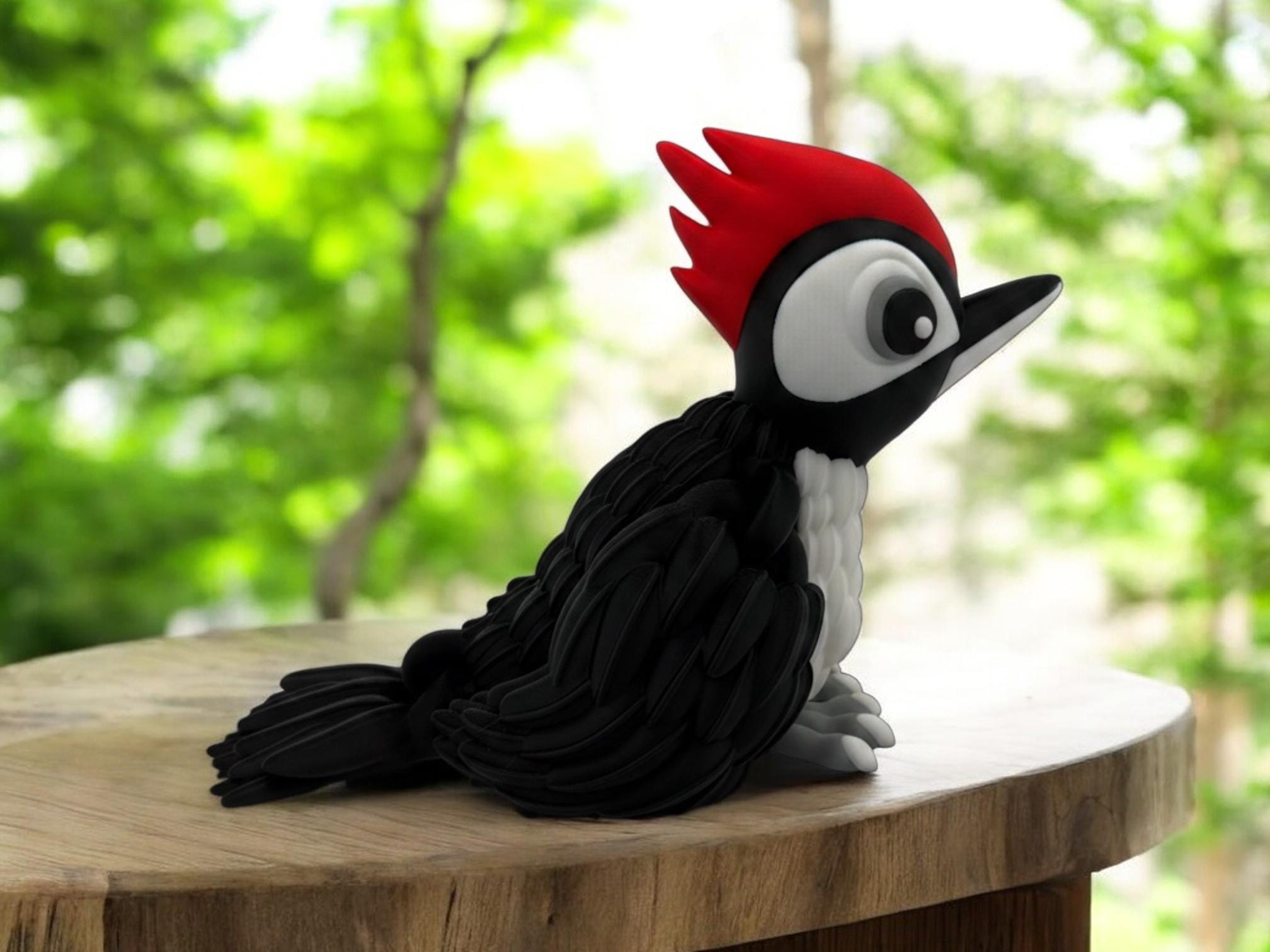 Pileated Woodpecker Figurine - Etsy