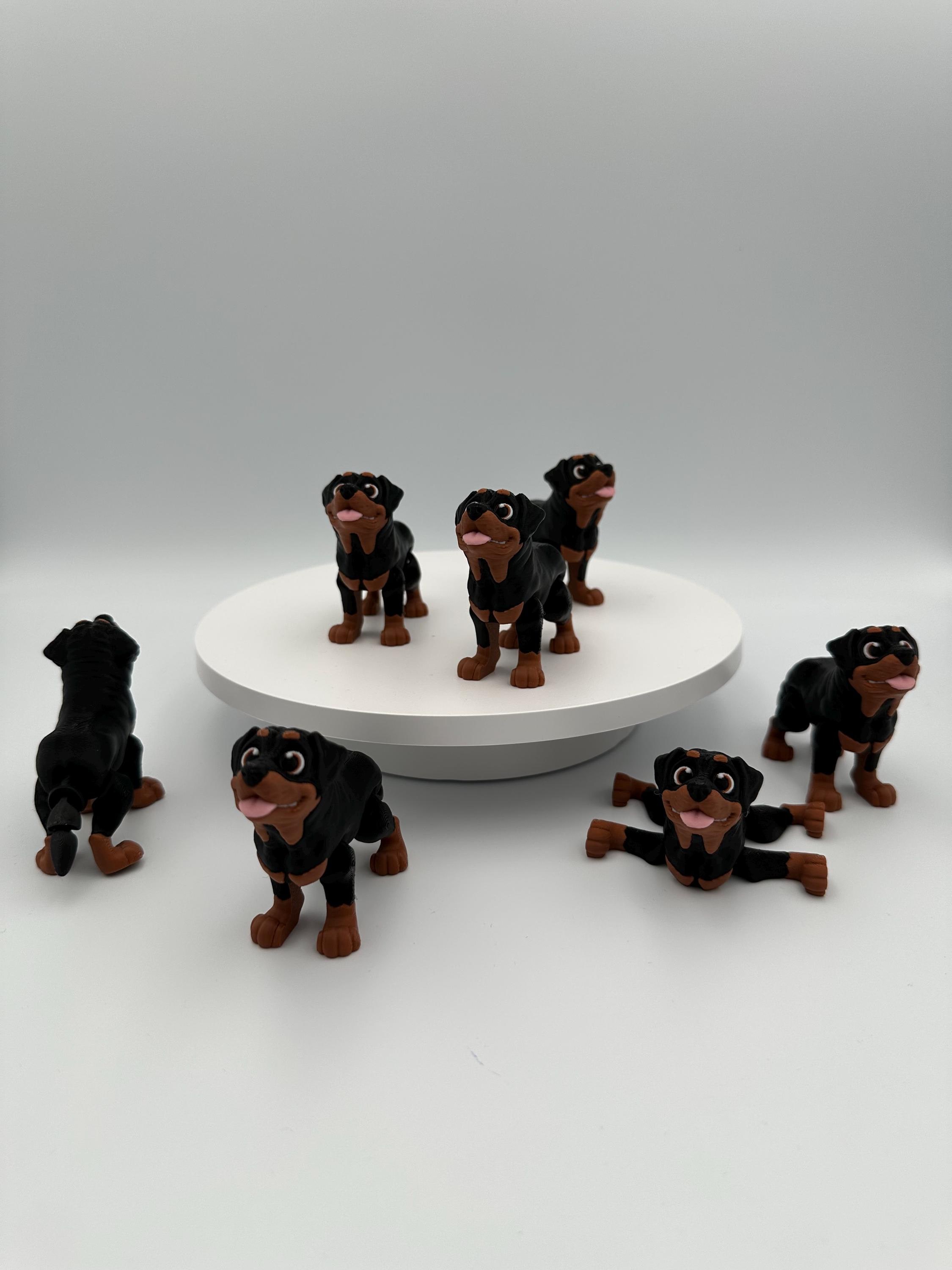 【FUBU ROTTWEILER】フィギュア 4体セット Dog - Rottweiler 3d Print - Flexi Articulating Animal - Etsy