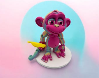 Monkey 3d Print - GIANT- Articulated Flexi Animal