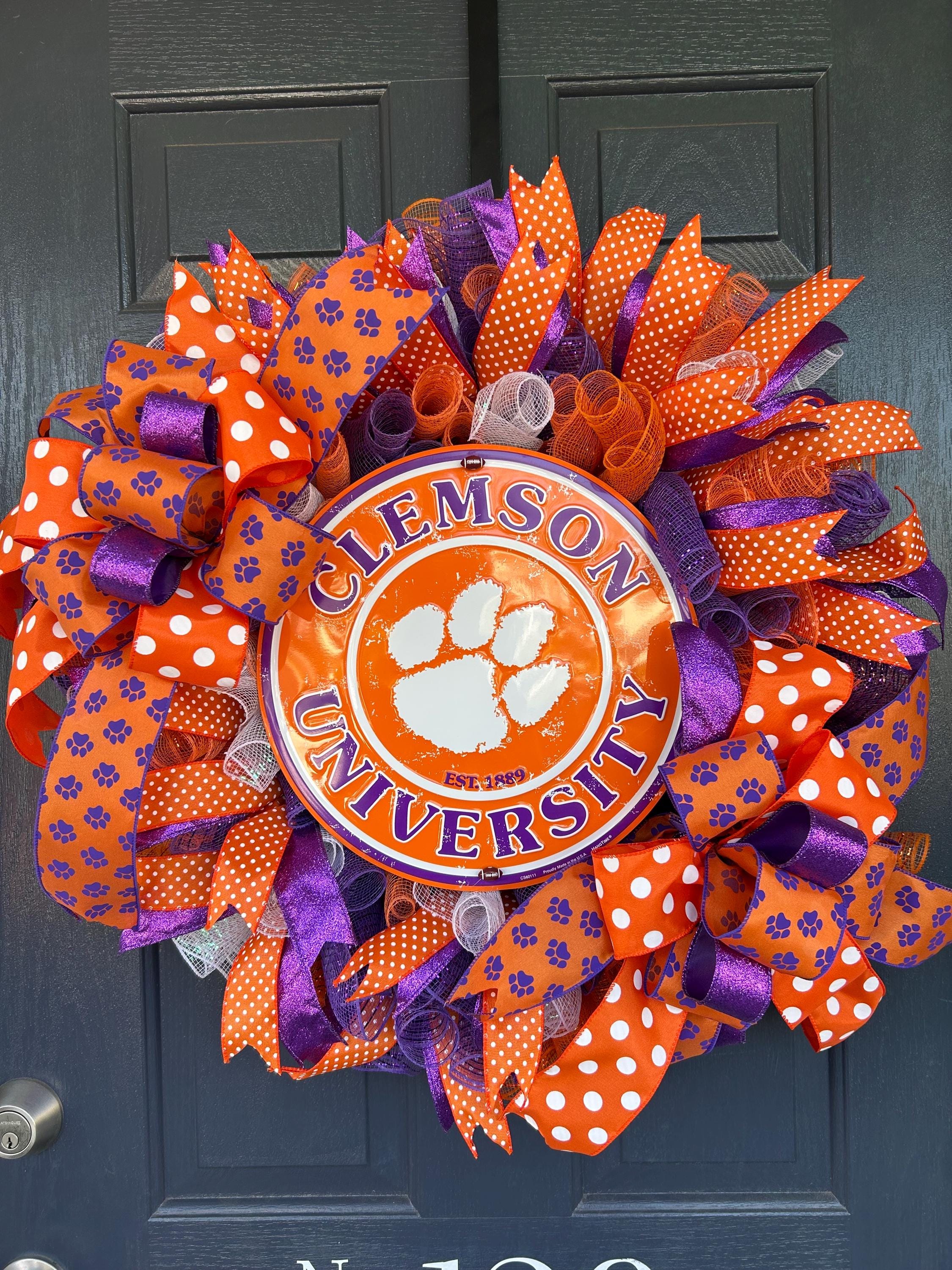Clemson Wreath - Etsy display picture 1