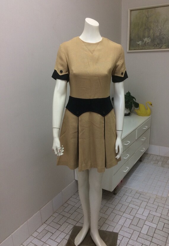 Original Vintage 60s Dress , Atomic Scooter Mod Go