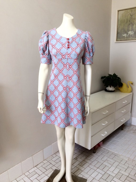 Original Vintage 60s Dress , Scooter Mod GoGo Dres