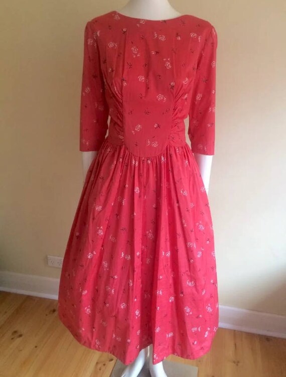 long sleeve 50s dress