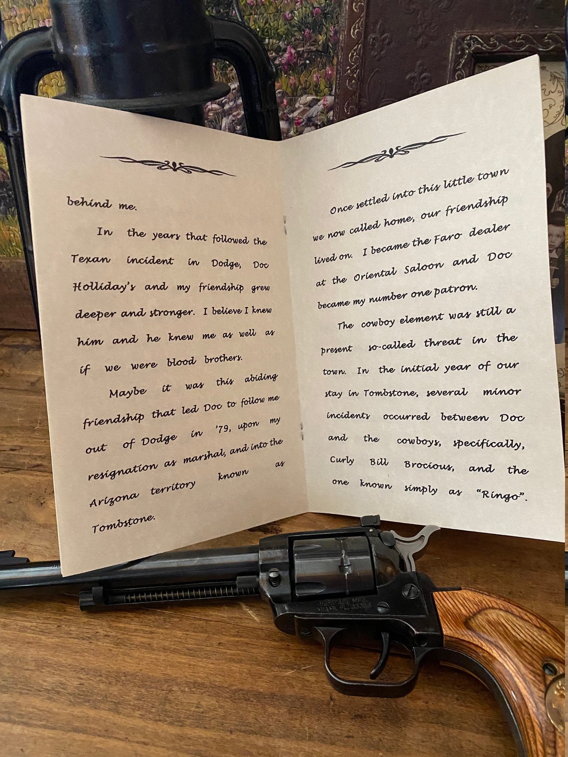WYATT EARP MY Friend Doc Holliday Holiday Tombstone Leaflet Collectable Booklet $11.00
