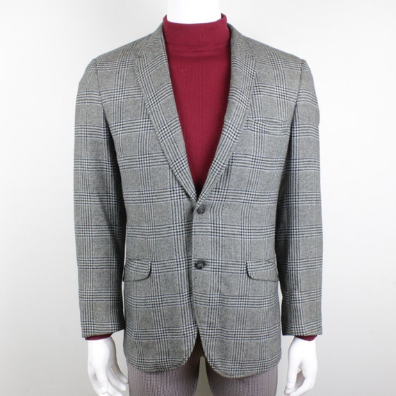 1950s Penneys Towncraft Windowpane Blazer Mens Gr… - image 1