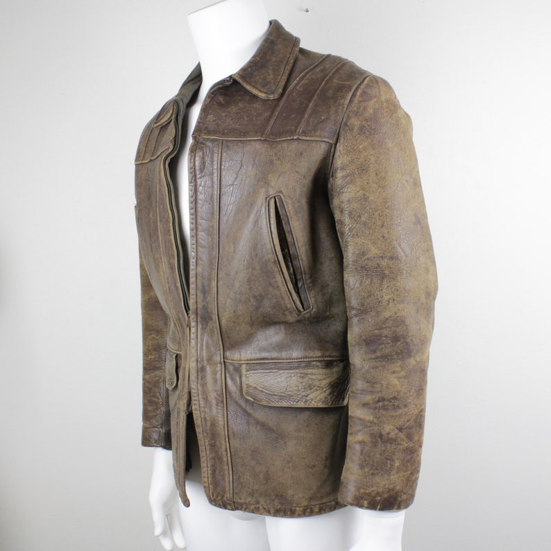 1940's Horsehide Leather Jacket by Windward Men's M Etsy