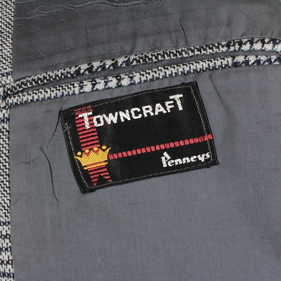 1950s Penneys Towncraft Windowpane Blazer Mens Gr… - image 8