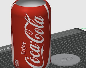 Coca Cola (Coke) Can 3D Print Files - Color Version (Digital Download Only)