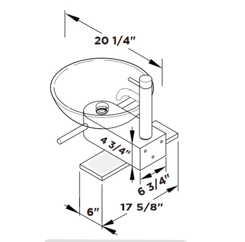 Modern Small Bathroom Pedestal Vanity Glass Bowl Vessel Etsy
