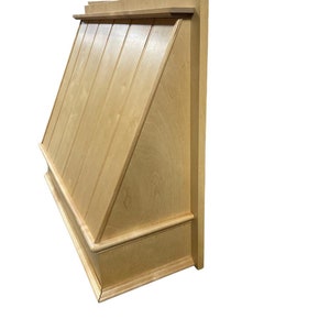 30&quot; Wide Maple Wood Canopy Style Range Hood Finished in Maple color with trim