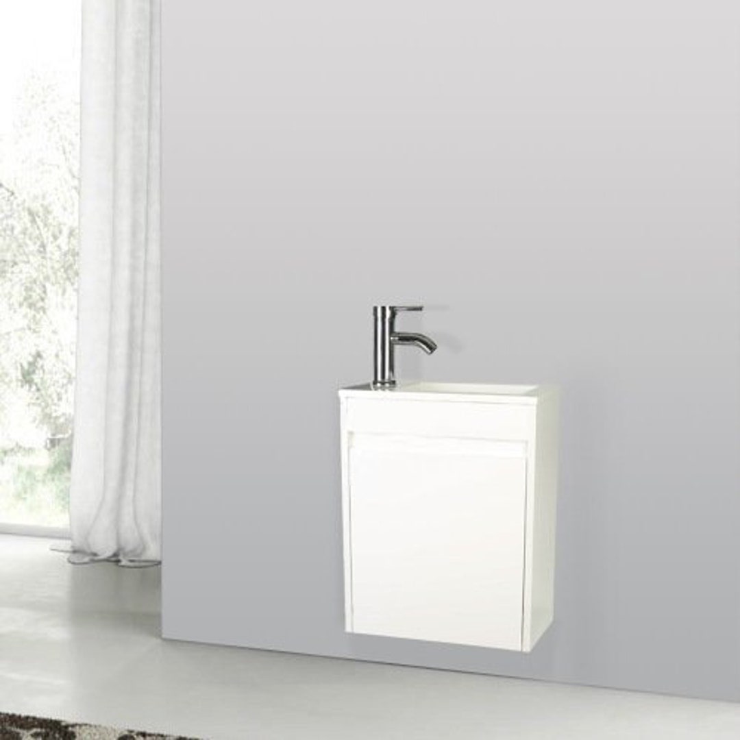 16x10 Small Bathroom Vanity Combo Top With Integrated Sink