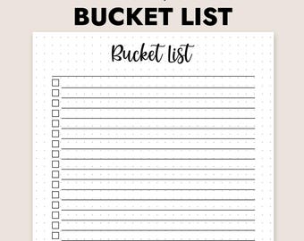 Modello di elenco dei desideri stampabile PDF Planner degli obiettivi di vita Elenco delle cose da fare Pianifica Elenco di controllo Elenco dei desideri Tracker Elenco dei desideri Elenco dei desideri minimo Download immediato