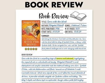 Bookclub Book to Review Reading Log Printable Journal Page Planner Book Tracker Habit Tracker Page Digital Read Books List