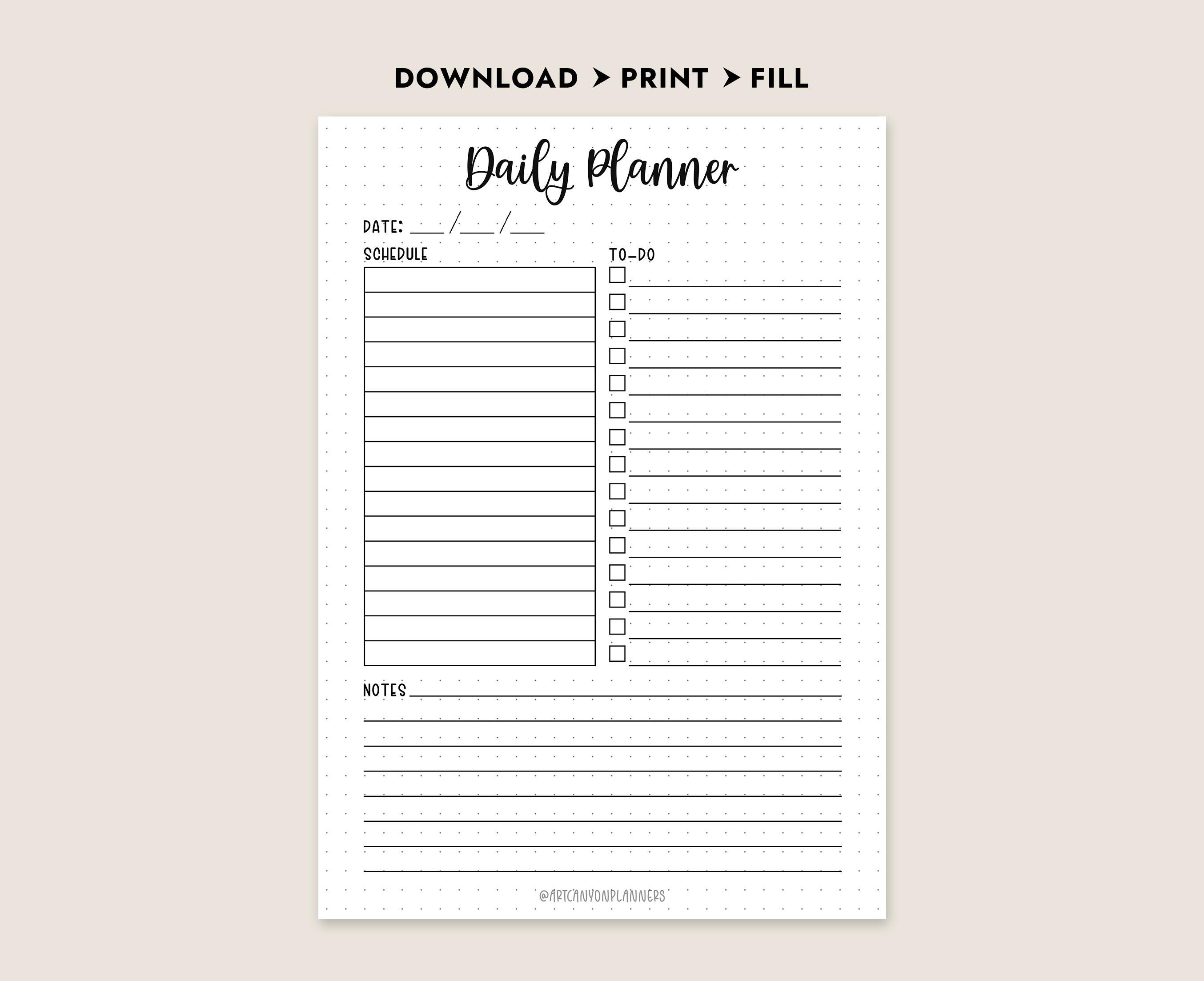 Daily Planner Printable PDF A4 A5 Letter Journal Size Undated Schedule daily-planner-printable-pdf-a4-a5-letter-journal-size-undated-schedule