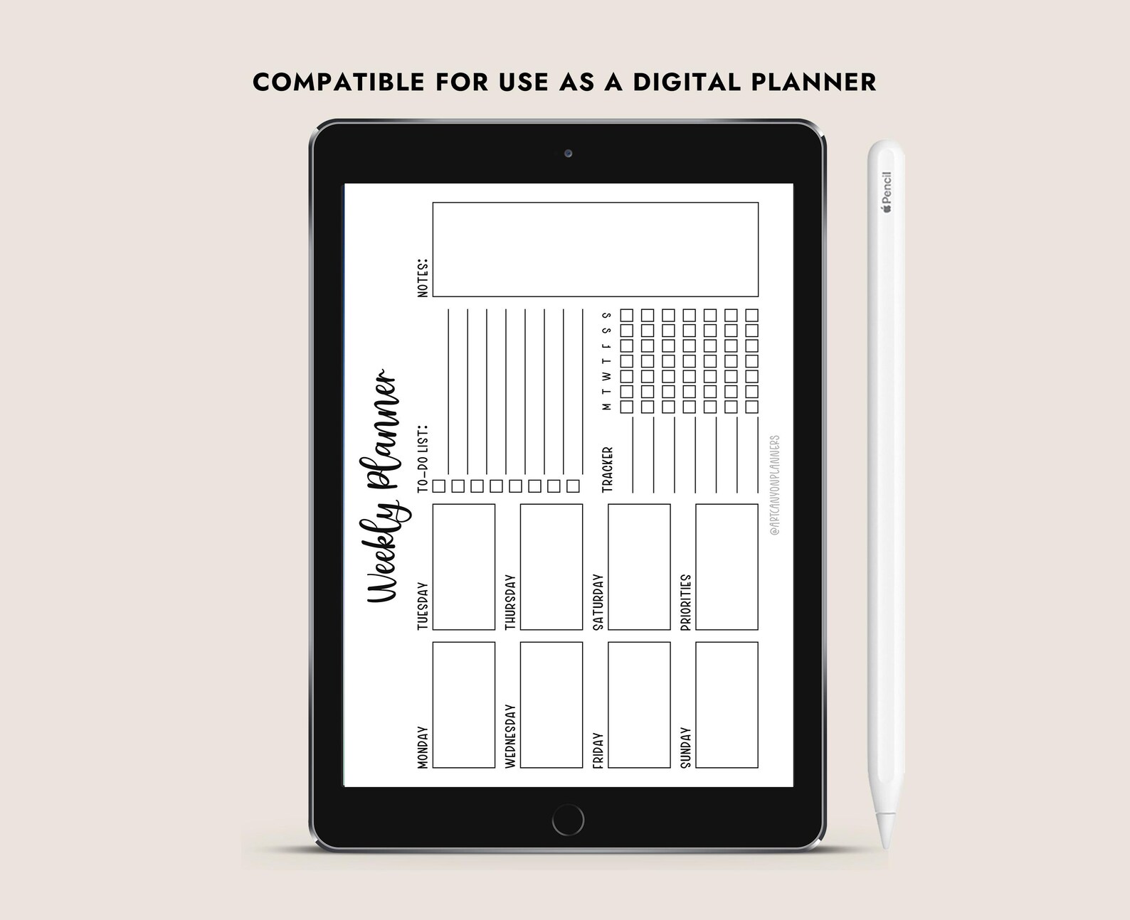 Weekly Planner Printable Undated A4 A5 Letter Journal Size Instant ...