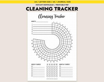 Schoonmaaktracker Afdrukbaar Schoonmaakschema Wekelijks Maandelijks Takenschema planner invoegen pdf