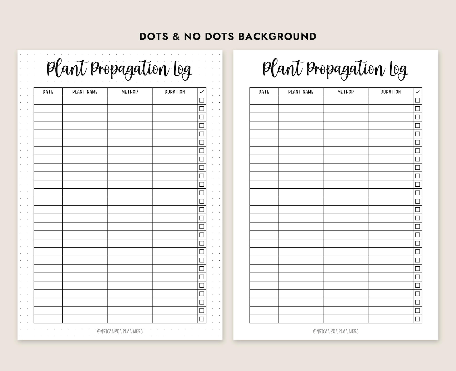 Plant Propagation Log Printable Tracker Sheet A4 A5 Letter PDF Instant ...