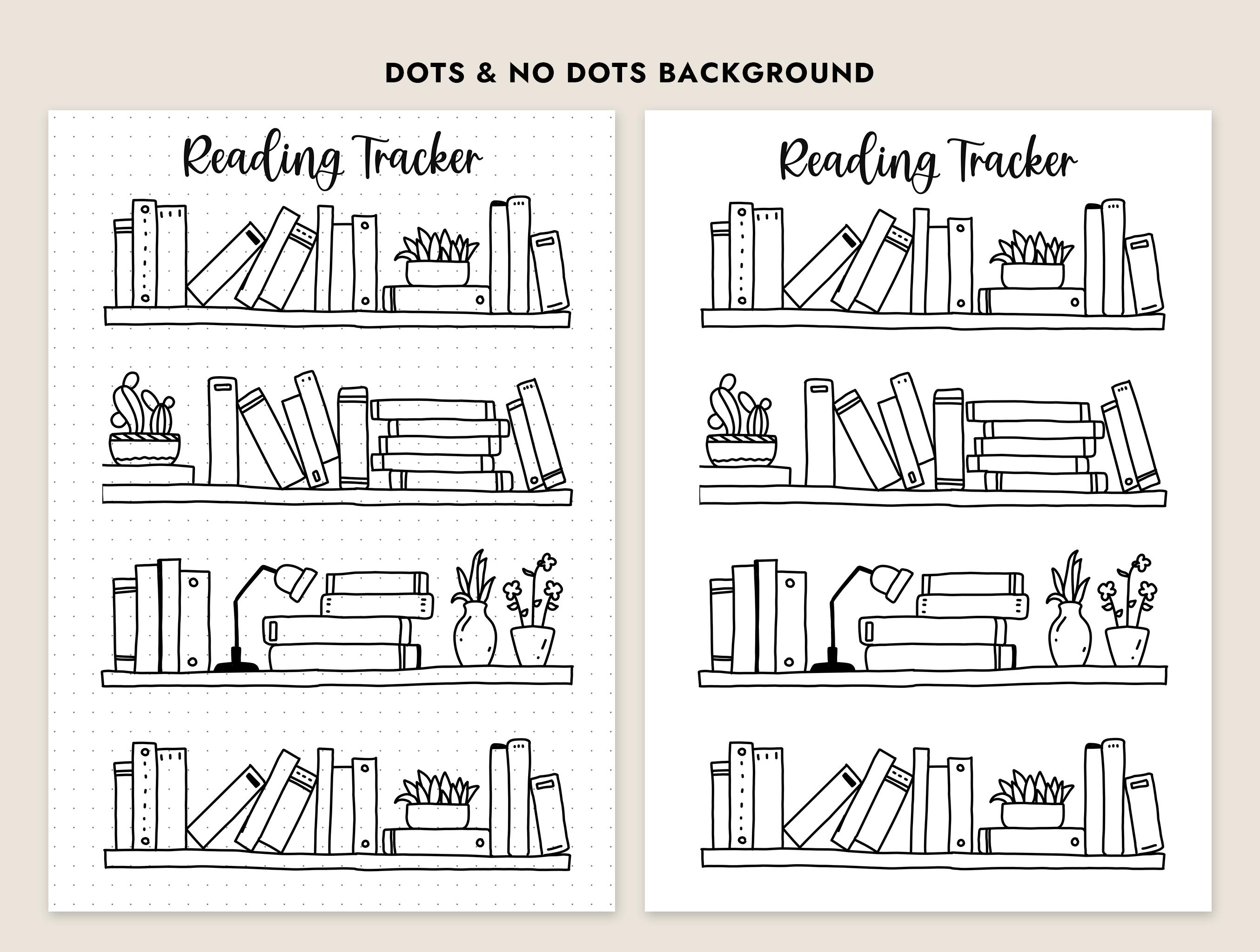 Reading Tracker Bundle Printable Journal Page Planner Book Reading Log ...