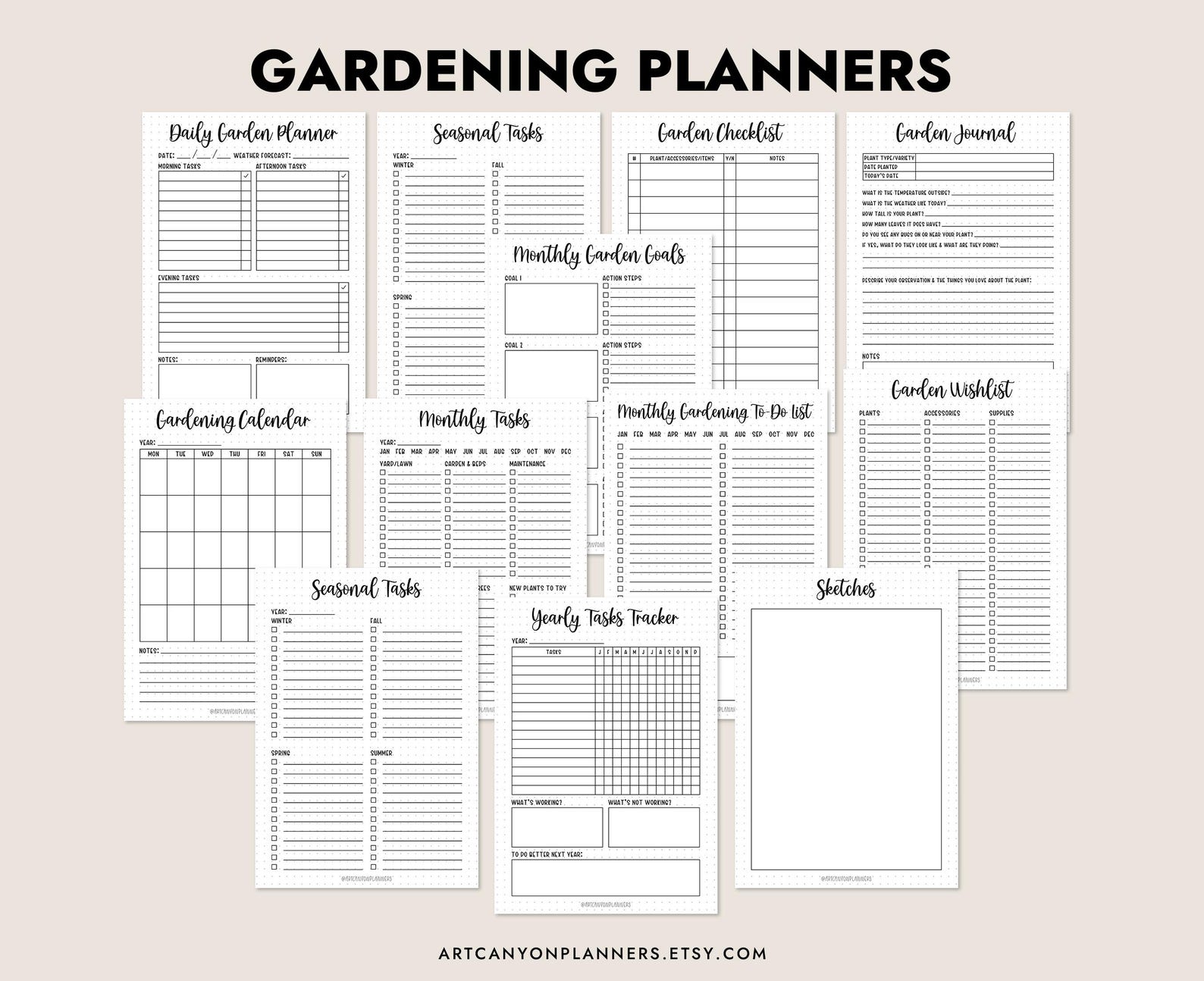 Ultimate Printable Garden Planner Bundle Garden Journal Templates for ...