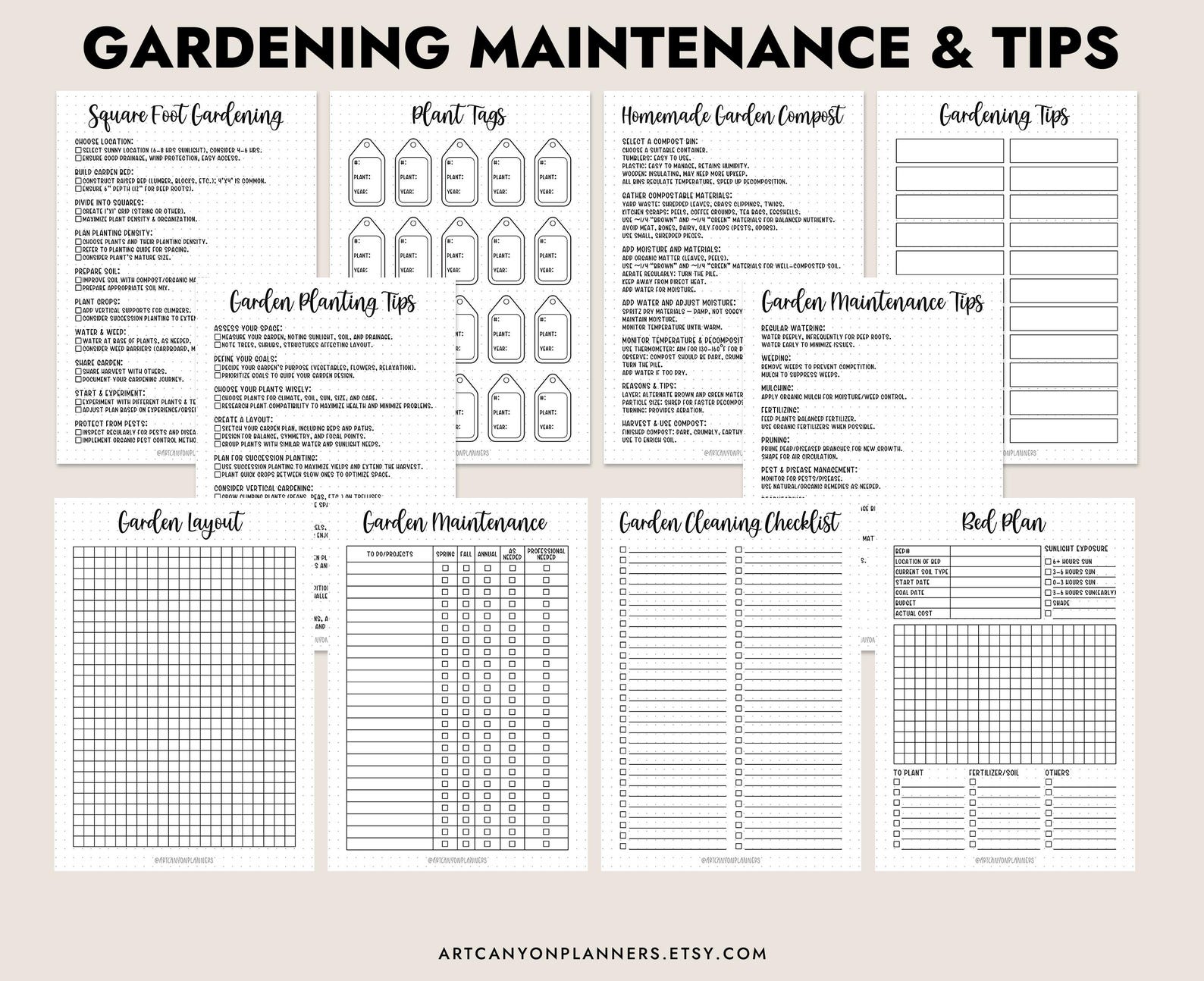 Ultimate Printable Garden Planner Bundle Garden Journal Templates for ...