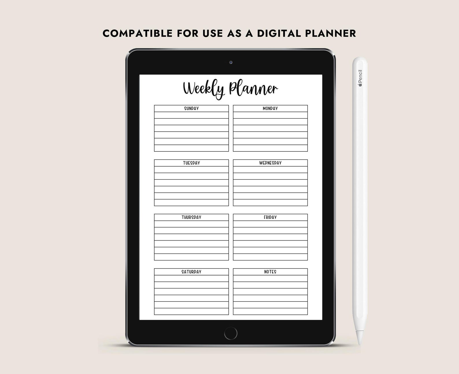Weekly Planner Printable A4 A5 Letter Journal Size Instant Download ...
