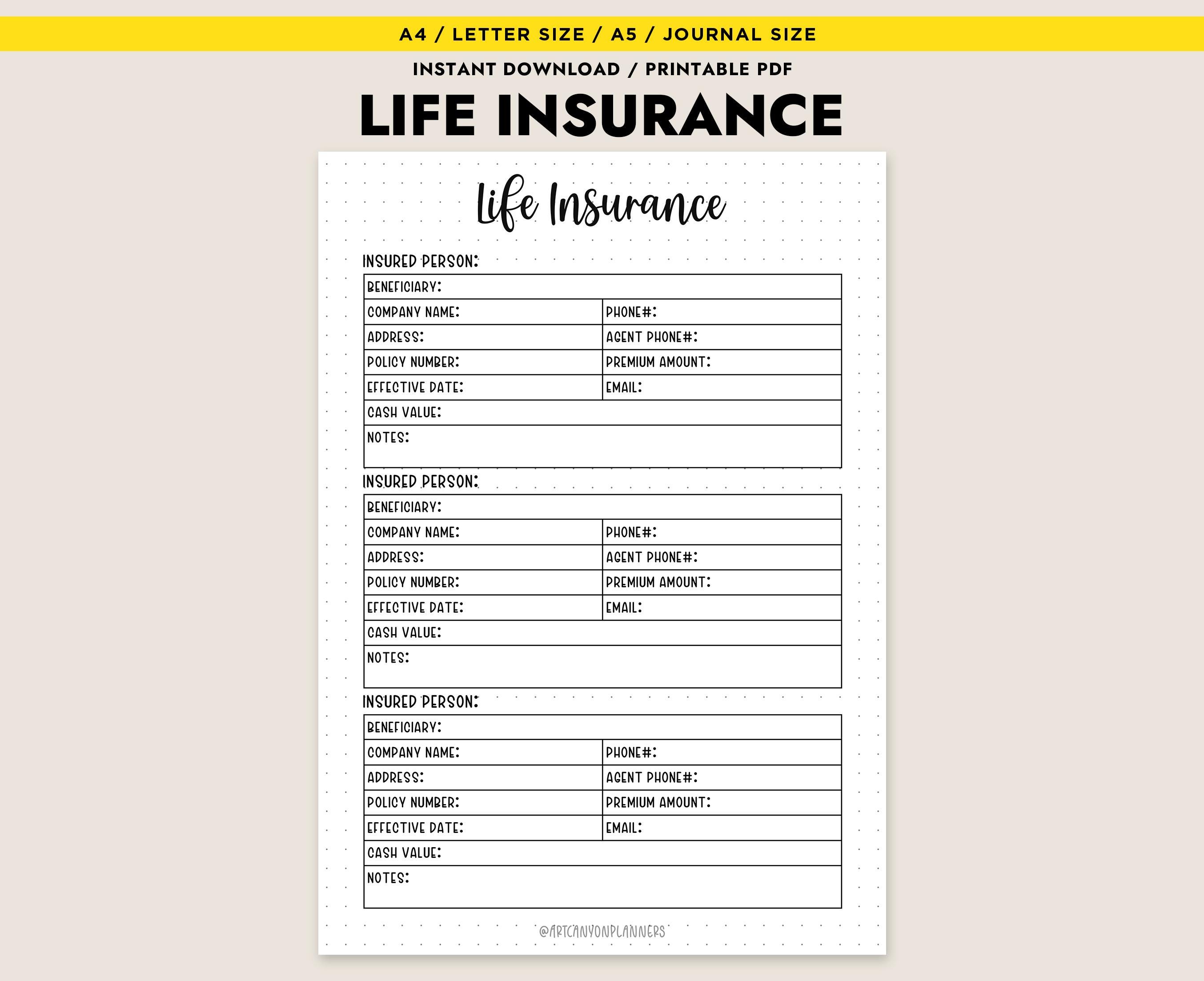 Insurance Binder - Etsy