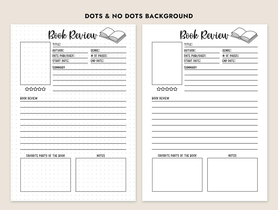 Reading Tracker Bundle Printable Journal Page Planner Book Reading Log ...