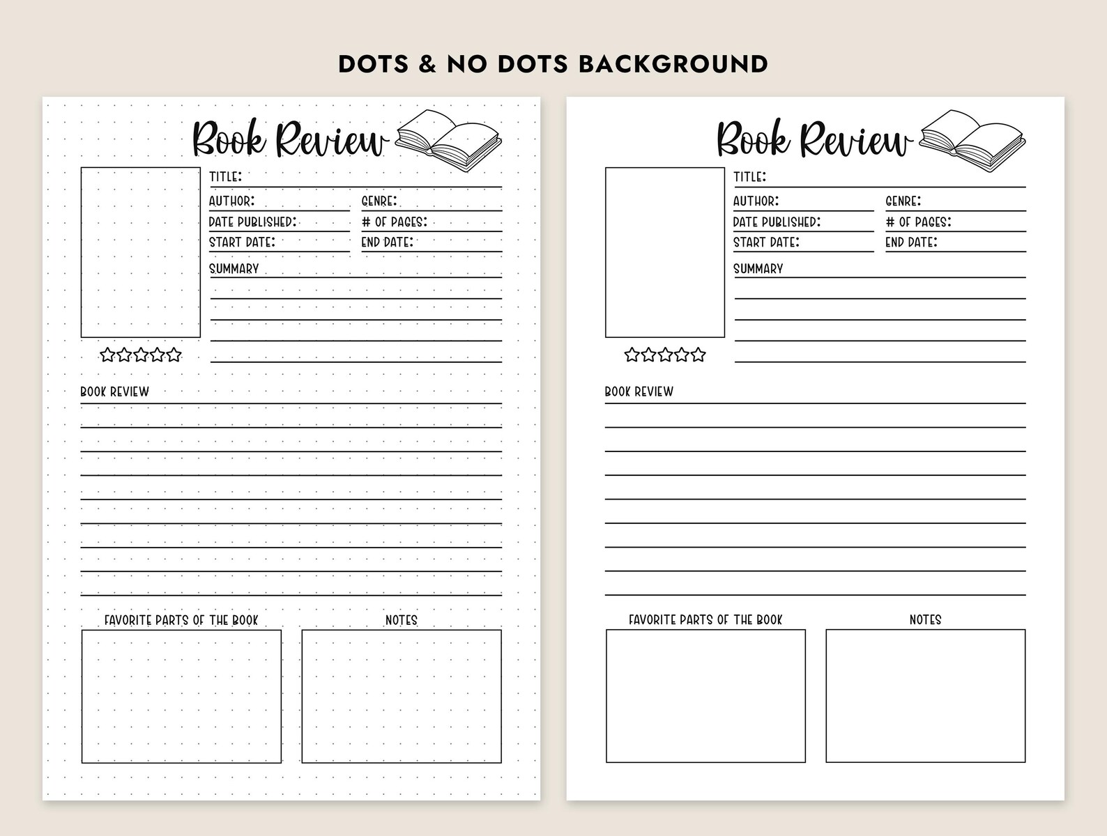 Reading Tracker Bundle Printable Journal Page Planner Book Reading Log ...
