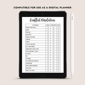 Conflict Resolution Worksheet Printable Self Reflection Journal Page ...