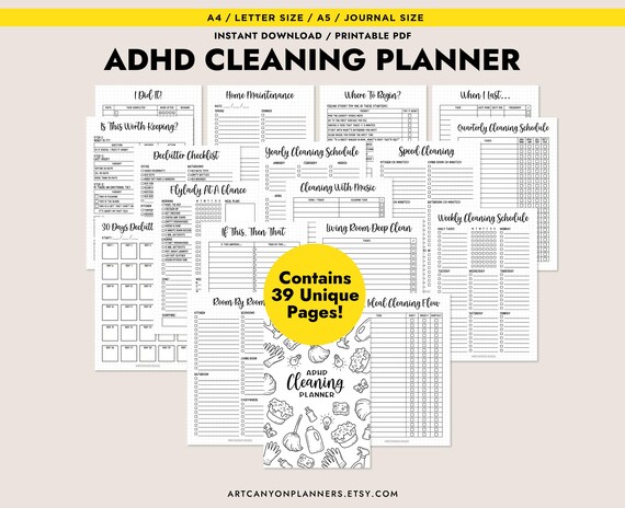 Ultimate Cleaning & Decluttering Planner | Routines, Checklists Organizing Tools