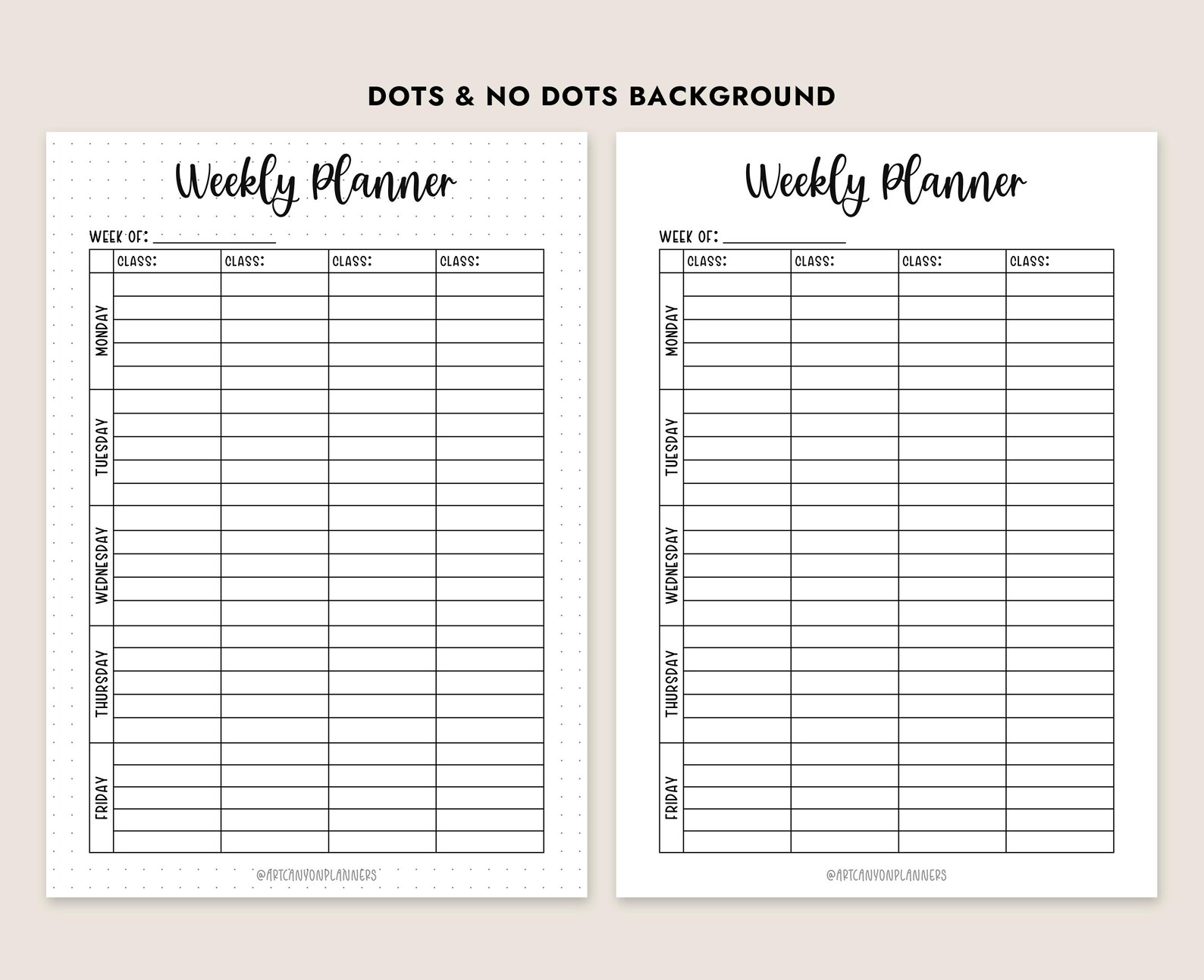 Weekly Planner Printable Undated Weekly Schedule A4 A5 Letter Half ...
