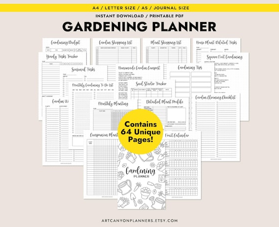 Ultimate Printable Garden Planner Bundle Garden Journal Templates for Planting Sowing Budget Tracking