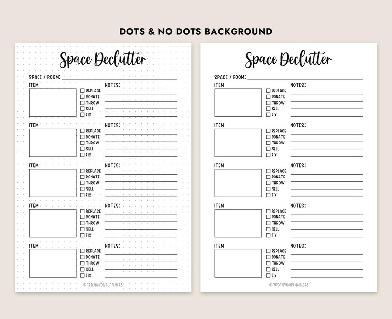 Declutter Checklist Printable Home Organization Planner Insert A4 A5 ...