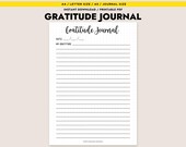 Gratitude Journal Printable Daily Gratitude Template A4 A5 Letter Size Instant Download PDF for Mindfulness and Reflection
