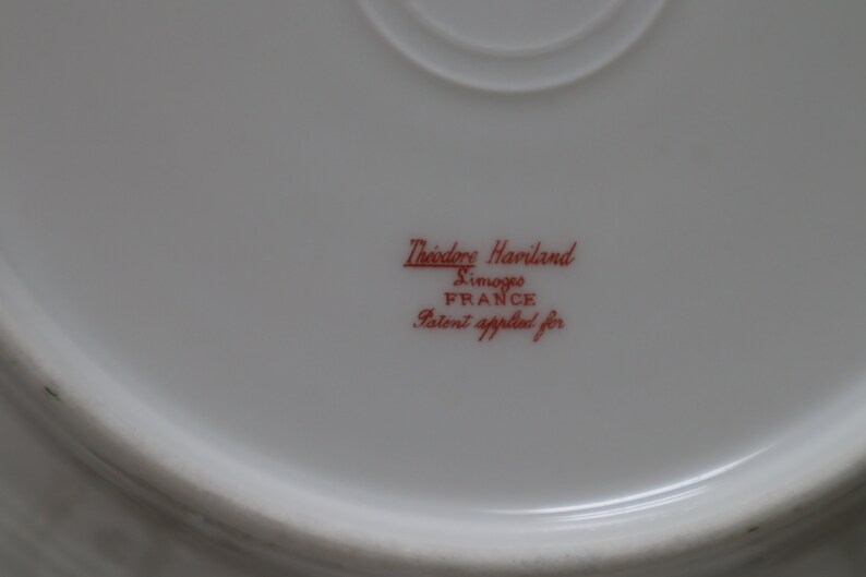Theodore Haviland Limoges France Patent Applied for in Script Double Gilded Edge. Etsy