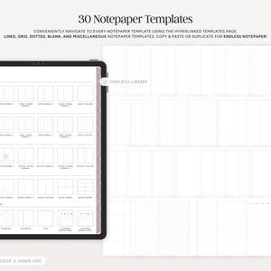 12 Subject Digital Notebook, Minimalist Portrait Digital Journal ...