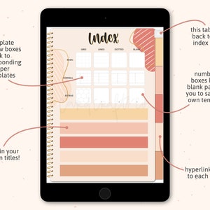5 Subject Hyperlinked Digital Notebook Ipad Notability | Etsy