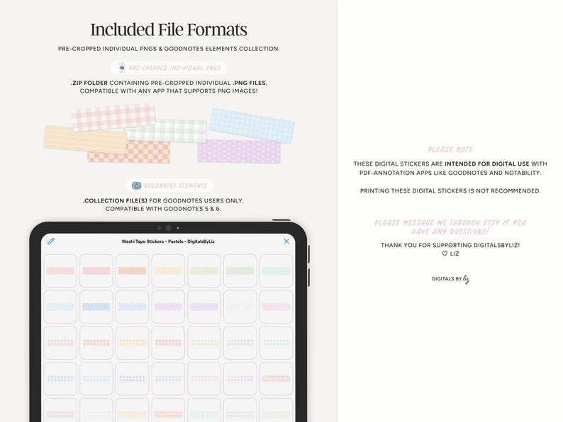 150+ Pastel Washi Tape Digital Stickers | Pre-cropped PNG & Goodnotes ...