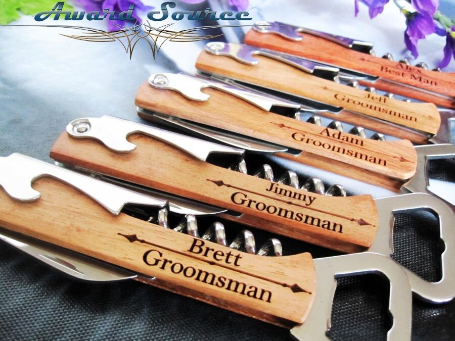 Personalized Corkscrew and MultiTool Groomsmen Gifts Etsy