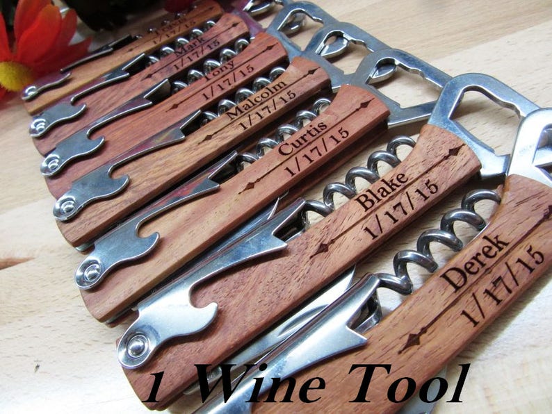 Personalized Corkscrew and MultiTool Groomsmen Gifts Etsy