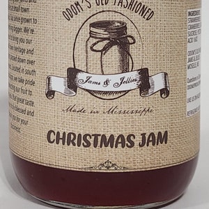 Christmas Jam in Glass 16 oz Jar image 1