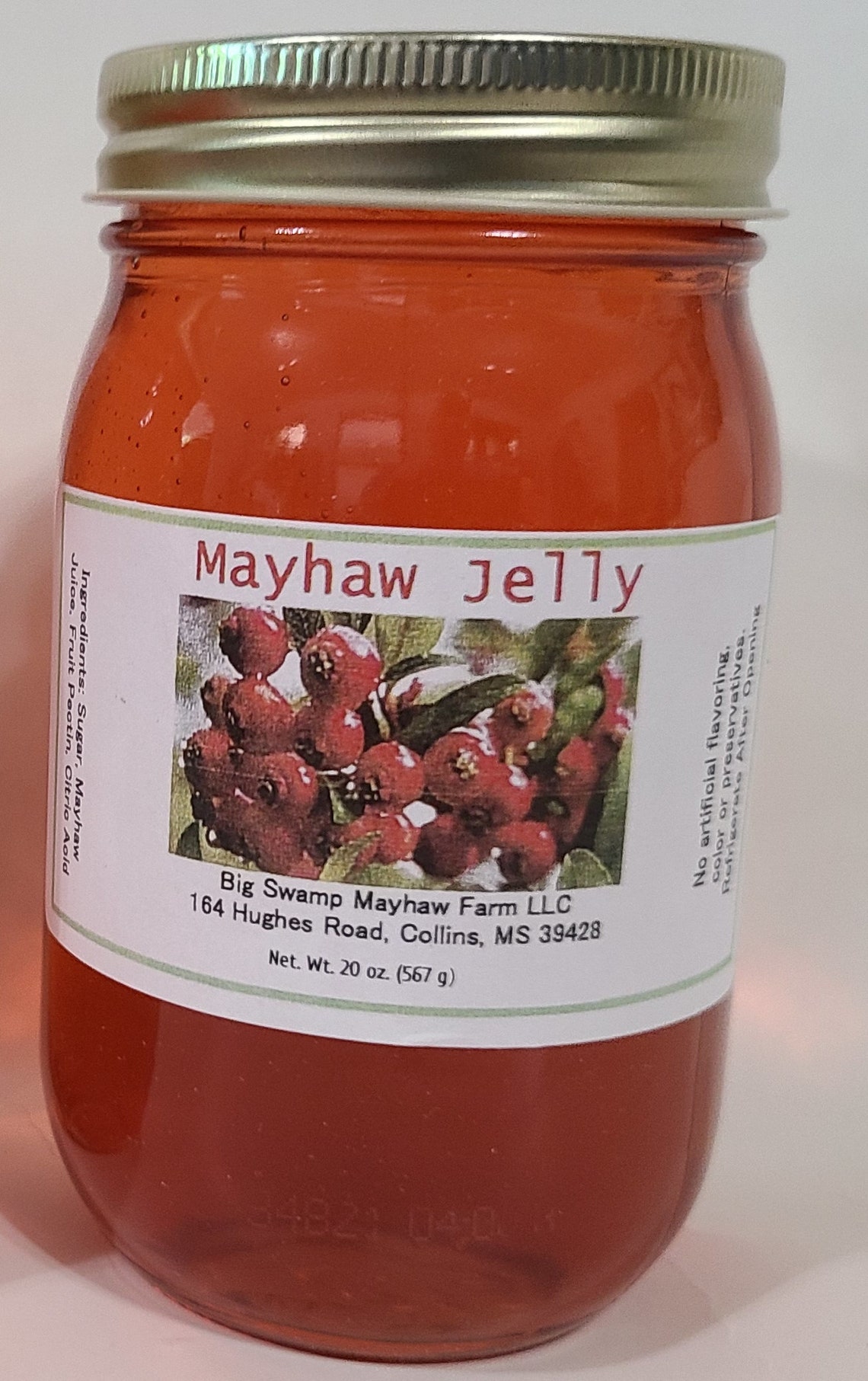 Swamp Mayhaw Jelly 20 Oz Net Wt Size by Big Swamp Mayhaw Farm Etsy