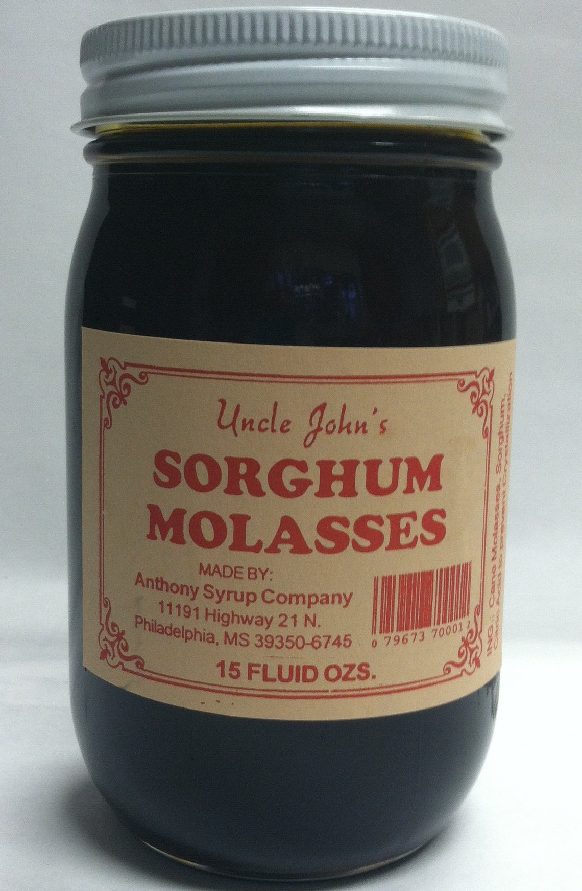 Molasses in a 15 Fluid Oz Glass Bottle Etsy