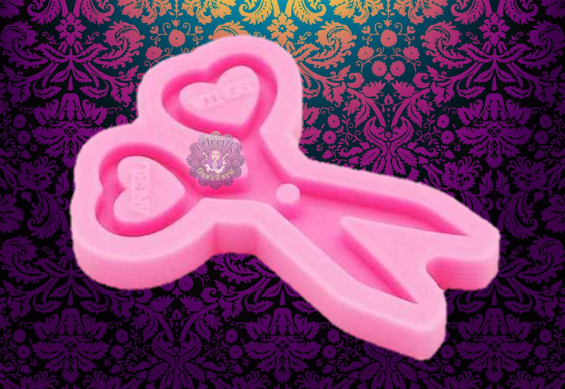 Scissors Mold with keychain hole Hair Salon Scissors Epoxy Etsy